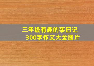 三年级有趣的事日记300字作文大全图片