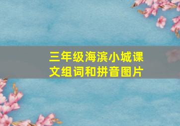 三年级海滨小城课文组词和拼音图片