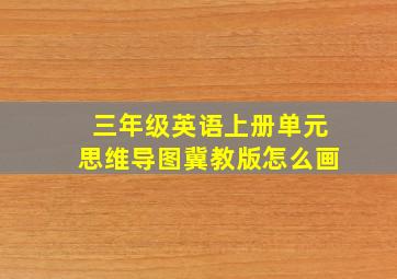 三年级英语上册单元思维导图冀教版怎么画