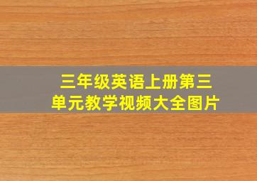 三年级英语上册第三单元教学视频大全图片