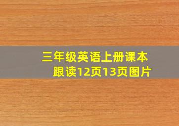 三年级英语上册课本跟读12页13页图片