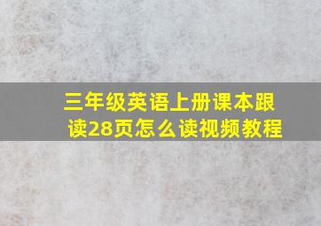 三年级英语上册课本跟读28页怎么读视频教程