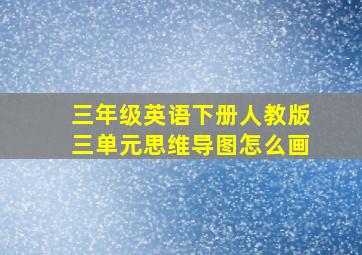 三年级英语下册人教版三单元思维导图怎么画