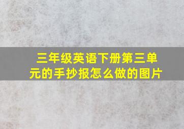 三年级英语下册第三单元的手抄报怎么做的图片