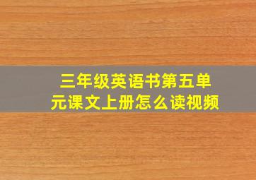 三年级英语书第五单元课文上册怎么读视频