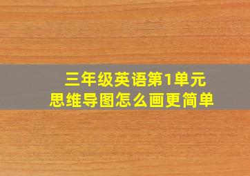 三年级英语第1单元思维导图怎么画更简单