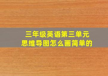 三年级英语第三单元思维导图怎么画简单的