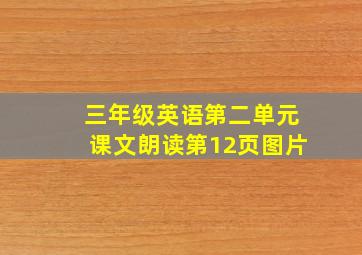 三年级英语第二单元课文朗读第12页图片