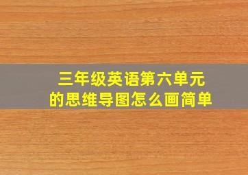 三年级英语第六单元的思维导图怎么画简单