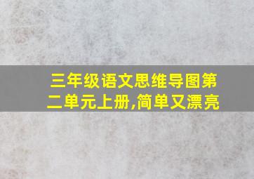 三年级语文思维导图第二单元上册,简单又漂亮