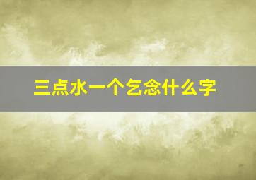 三点水一个乞念什么字