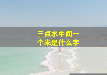 三点水中间一个米是什么字