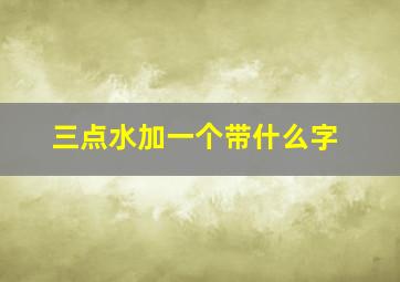 三点水加一个带什么字