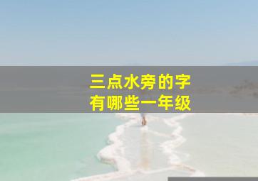 三点水旁的字有哪些一年级