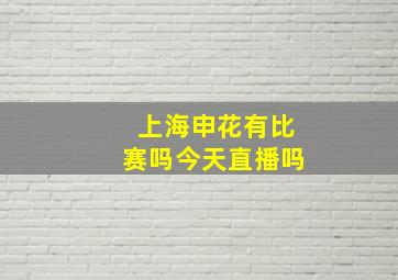 上海申花有比赛吗今天直播吗