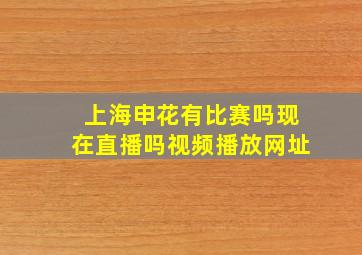 上海申花有比赛吗现在直播吗视频播放网址