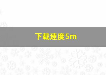 下载速度5m