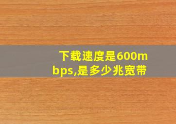 下载速度是600mbps,是多少兆宽带