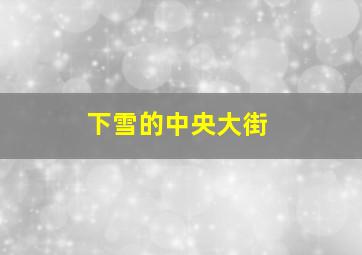 下雪的中央大街