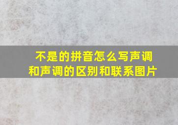 不是的拼音怎么写声调和声调的区别和联系图片