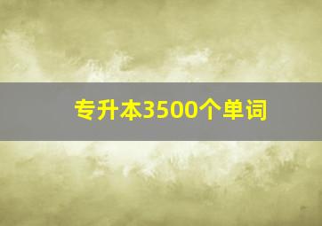 专升本3500个单词