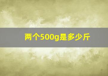 两个500g是多少斤