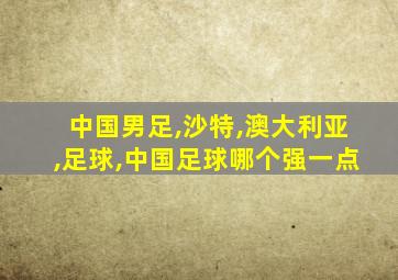 中国男足,沙特,澳大利亚,足球,中国足球哪个强一点