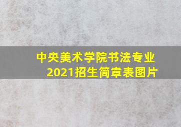 中央美术学院书法专业2021招生简章表图片