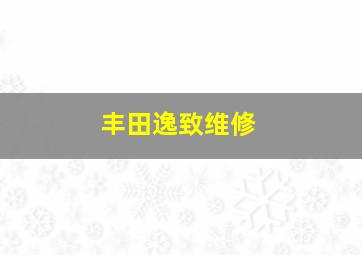 丰田逸致维修