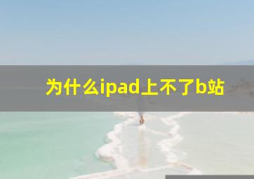 为什么ipad上不了b站