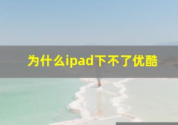 为什么ipad下不了优酷