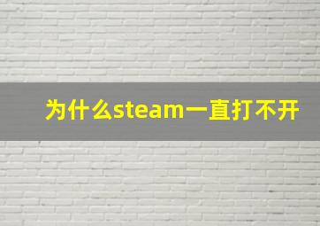 为什么steam一直打不开