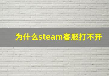 为什么steam客服打不开