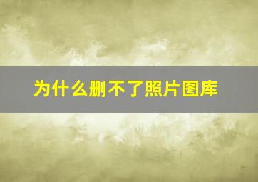 为什么删不了照片图库