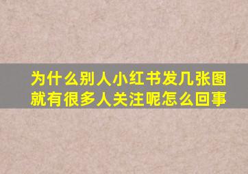 为什么别人小红书发几张图就有很多人关注呢怎么回事