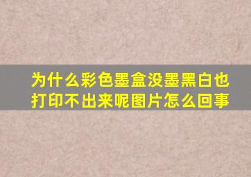 为什么彩色墨盒没墨黑白也打印不出来呢图片怎么回事