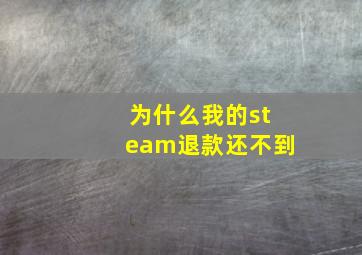 为什么我的steam退款还不到