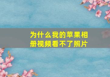 为什么我的苹果相册视频看不了照片