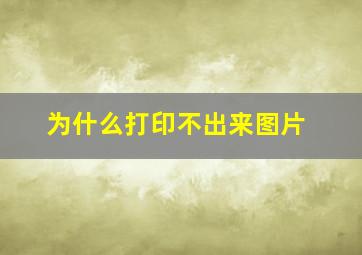 为什么打印不出来图片