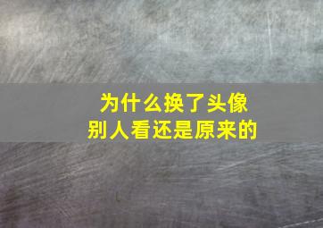 为什么换了头像别人看还是原来的