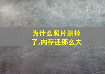 为什么照片删掉了,内存还那么大