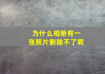 为什么相册有一张照片删除不了呢