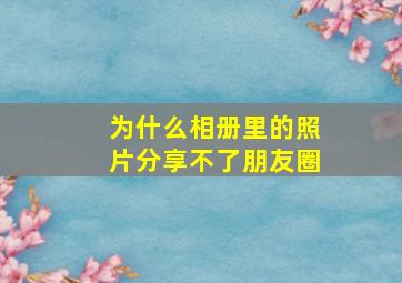 为什么相册里的照片分享不了朋友圈