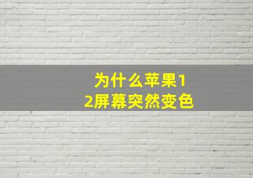 为什么苹果12屏幕突然变色