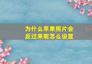 为什么苹果照片会反过来呢怎么设置