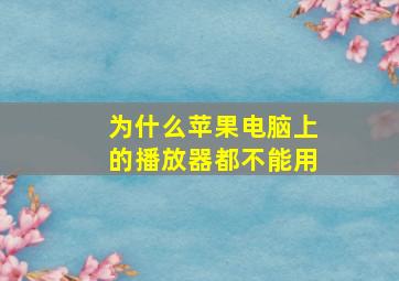 为什么苹果电脑上的播放器都不能用