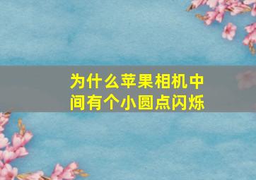 为什么苹果相机中间有个小圆点闪烁