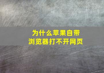 为什么苹果自带浏览器打不开网页