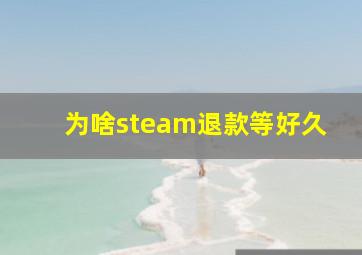 为啥steam退款等好久