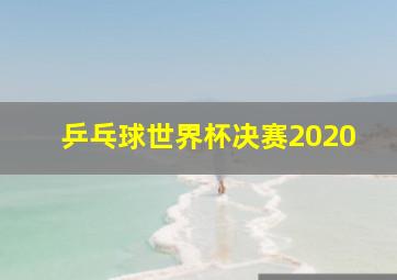 乒乓球世界杯决赛2020